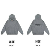 Fear of God Essentials Front & Back Logo Hoodie & Sweatpants Set Dark Heather Grey