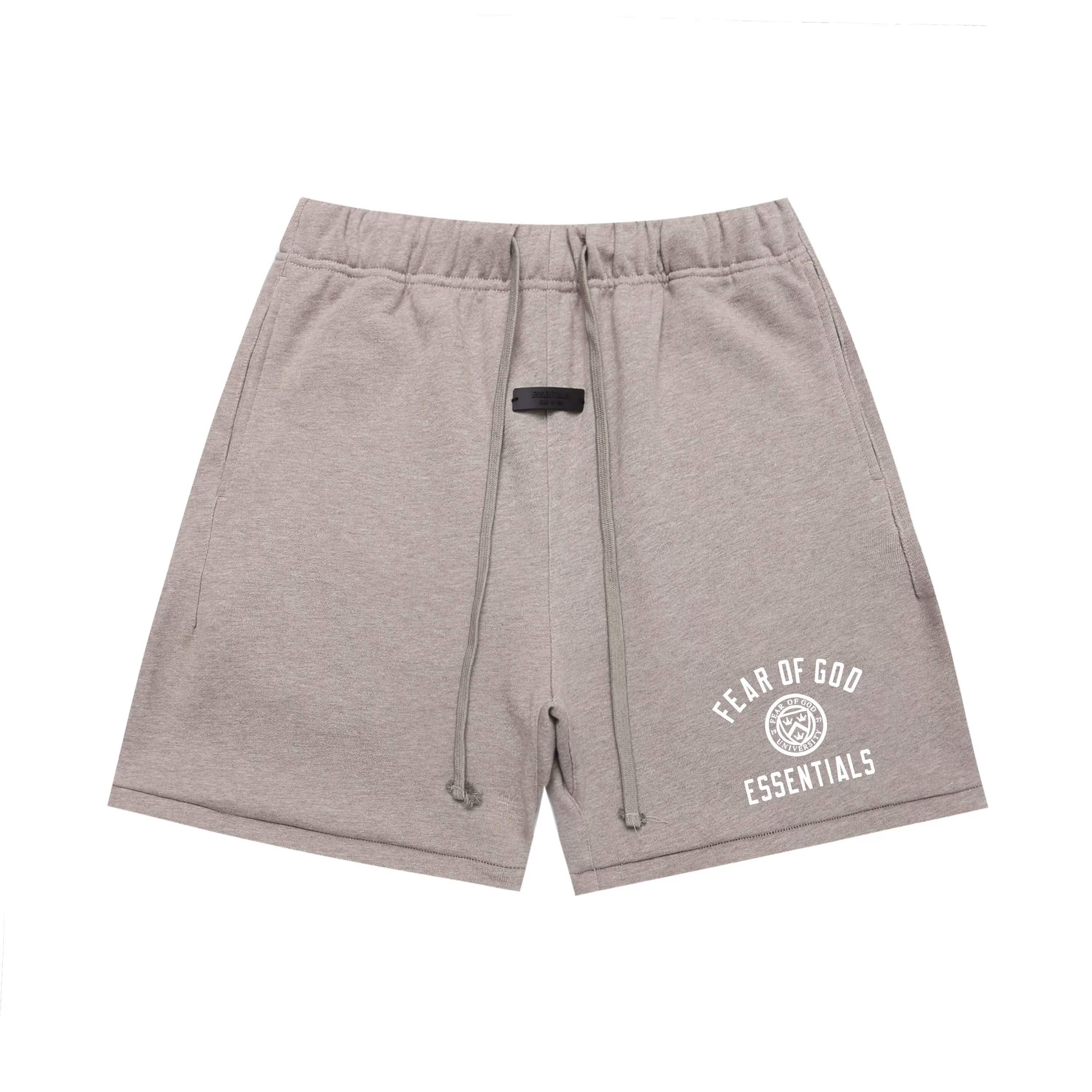 Fear of God Essentials Badge Print Athletic Shorts – Dark Fog Grey